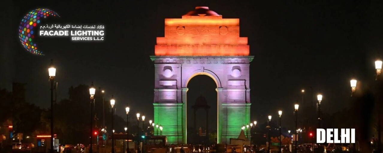delhi facade lighting