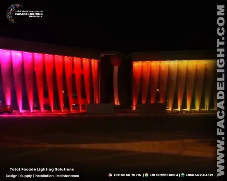 civil defence dubai facade light